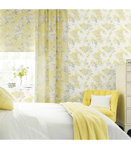 Amazon | ローラアシュレイ 壁紙 LAURA ASHREY 花柄 ダマスク 植物